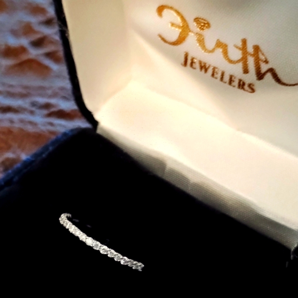 Platinum 900 ring Diamond 0.20
